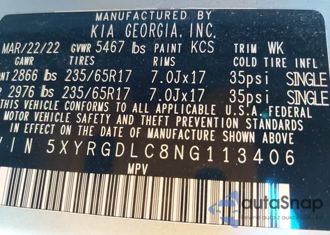 5XYRGDLC8NG113406